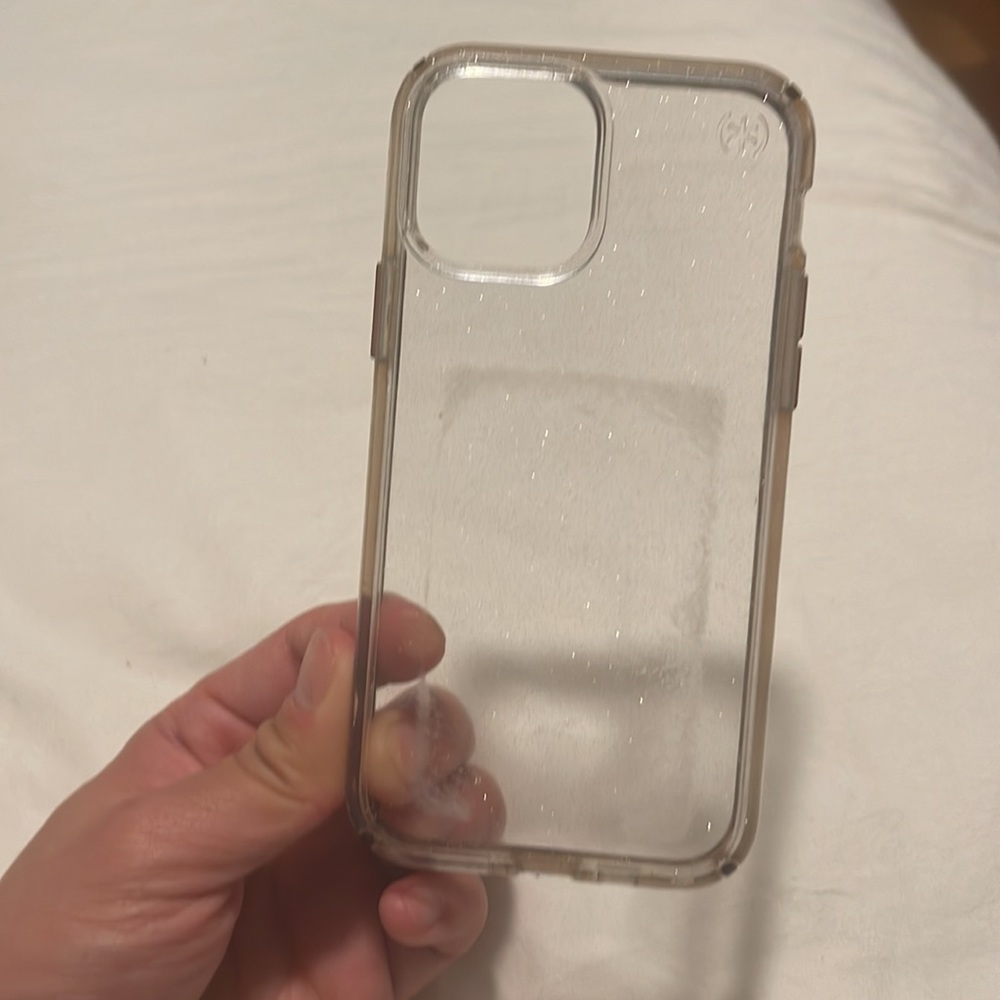 Speck Products Presidio Perfect-Clear + Glitter iPhone 12 Pro Case